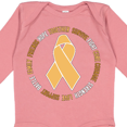 thumbnail image 4 of Inktastic Word Circle-childhood Cancer Awareness Boys or Girls Long Sleeve Baby Bodysuit, 4 of 5