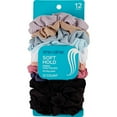 thumbnail image 2 of (4 pack) one+other Soft Hold All-Day Wear Fabric Scrunchies, Assorted Colors, 12-Pieces, 2 of 2