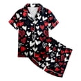 thumbnail image 4 of Zshosam Girls' Pajama Sets Toddler Big Kids Unisex Pjs Set Girls Boys Silk Pajama Sets Satin Clasic Sleepwear Summer 2 Pieces Button Down Nighty Size 6T 7T,(White 6-7 Years), 4 of 4