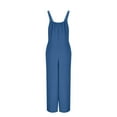thumbnail image 6 of Zunfeo Women's Jumpsuit Summer Wide-Leg Jumpsuit 2025 High Waist Relaxed Fit Pants with Pockets for Vacation Beach Blue S, 6 of 7