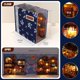 thumbnail image 5 of Kit de soporte para libros de madera 3D, estilo taberna japonesa con luz LED, rincón de lectura en miniatura DIY, multicolor., 5 of 8