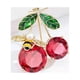 thumbnail image 3 of Broche para mujer de cristal rojo con forma de cereza, broche de abeja, broche de boda, ramillete de cereza, broche para mujer, vestido, bufanda, accesorios de ropa, joyería, regalo para novia y niña Sailing Electrónica, 3 of 5