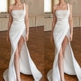 thumbnail image 2 of Mother of The Bride Dress for Wedding,Women's Wedding Dress Elegant Bridesmaid Dresses Sale Party Evening Dress Slit Formal Maxi Dress Wedding Guest Prom White High Split Cocktail Dress, 2 of 7