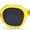 Yellow - Black, variant on Trendy Retro Hipster Norncore Octagonal Keyhole Horn Rim Plastic Sunglasses All Black