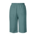 thumbnail image 5 of JIAYUE Women's Pants Solid Color Knee Length Fashion Straight Leg High Waist Sports Loose Stylish Female Sweatpants Solid Color, 5 of 5
