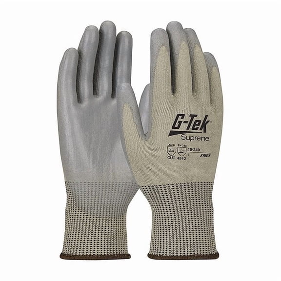 Cut-Resistant Glove, Cut Level A4 ,Dipped ,Polyurethane ,Smooth ,XS 12 PK