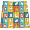 thumbnail image 4 of NICKSUN Shorts de Pyjama Amusants pour Hommes, Bas de Pyjama Courts Doux avec Poches, Color Block Chat Cartoon, m, 4 of 6