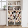 thumbnail image 6 of Farmhouse Rooster Kitchen Curtains 45 Inch Length, Vintage Watercolor Flowers Black Plaid Tiers Curtains for Bathroom Bedroom Cafe, Light Filtering Small Window Treatment Drapes 2 Panels 42"Wx45"L, 6 of 8