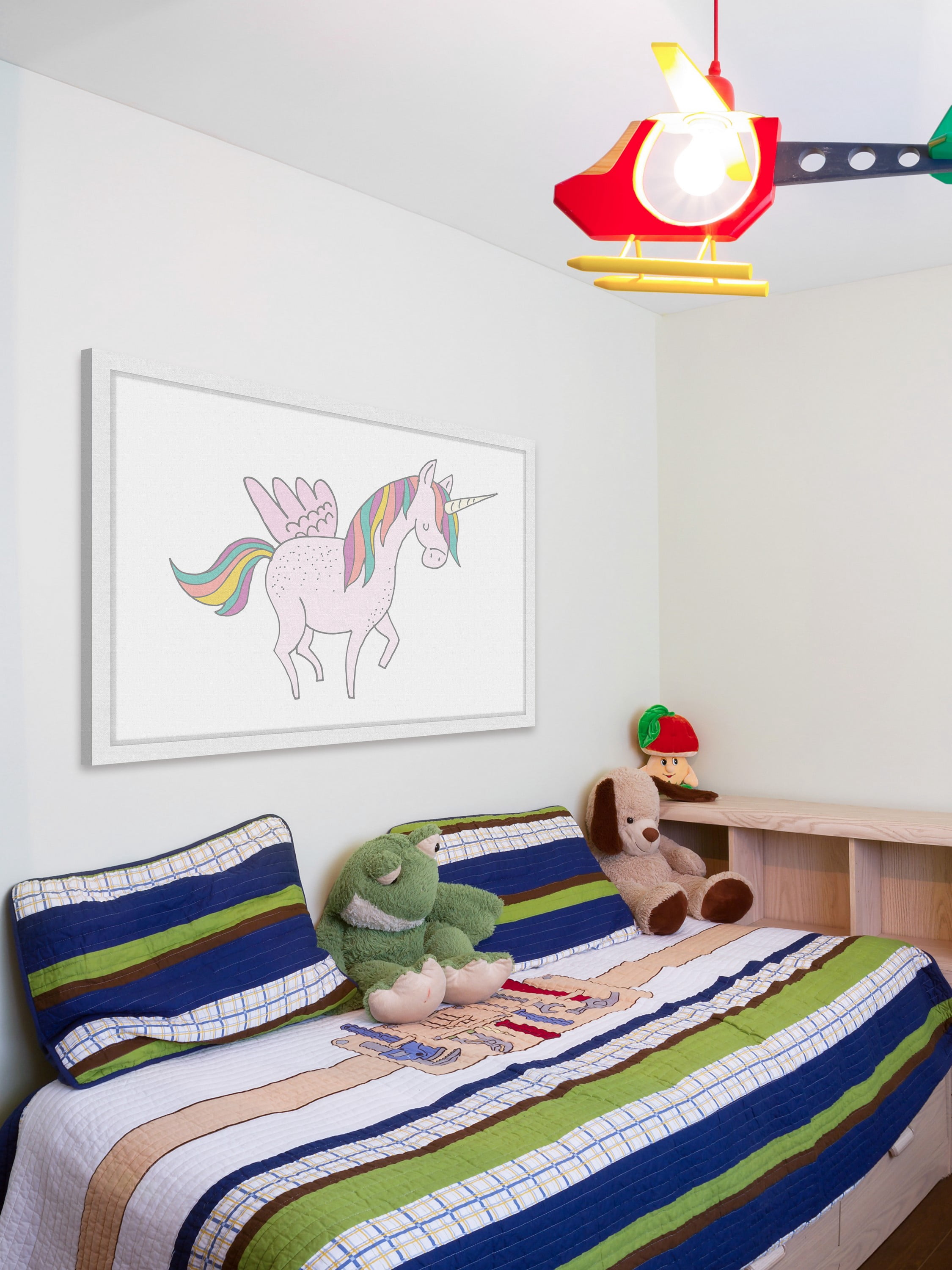 "Winged Unicorn" Framed Painting Print