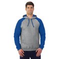 thumbnail image 1 of Jerzees Mens NuBlend Color-Block Raglan Pull Over Hooded Sweatshirt, XL, 1 of 1