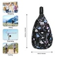 thumbnail image 4 of HAWEE Crossbody Backpack for Women Outdoor Beach Bag Rope Sling Water Resistant, Dreamy Flower, 4 of 7
