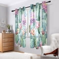 thumbnail image 6 of Cactus Watercolor Print Blackout Curtains Thermal Insulation 63 inch Grommet for Bedroom Living Room Bathroom Kitchen Windows 2 Pack, 6 of 6