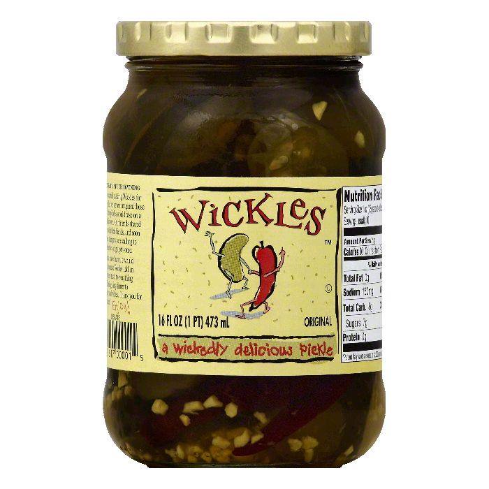 Wickles Original Pickle, 16 OZ (Pack of 6)