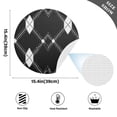 thumbnail image 2 of Ryvnso Black White Plaid Checkered Round Plate Mats Dining Table Placemat Set of 4 for Holiday Decoration, 2 of 7