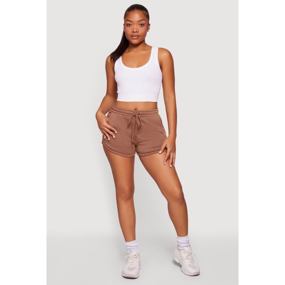 Women's Drawstring Waist Dolphin Sweatshorts