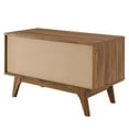 thumbnail image 3 of Modway Envision Wood & Vinyl Record Display Stand in Walnut & White, 3 of 6