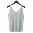 thumbnail image 2 of adviicd Tummy Control Shapewear Women's Sleeveless Tank Top Form Fitting Scoop Neck Ribbed Knit Basic Cami Shirts(Gray,One Size), 2 of 4