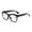Black, variant on Thick Oversize Square Transparent Reading Glasses for Women and Men, Blue Light Blocking Spring Hinge Readers