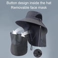 thumbnail image 6 of Sunshade Hat with Big Eave and Detachable Mask for Fishing Hiking and Outdoor Sports, 6 of 8