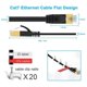 thumbnail image 5 of Cable Ethernet, para red LAN Gigabit Cat 7, cable de conexión RJ45 de alta velocidad, plano, 10 Gbps, 600 Mhz, para PC, color negro, 5 of 5