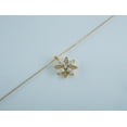 thumbnail image 2 of Sparkle Jewels 14K Yellow Gold Finish Women's Flower Pendant Necklace Marquise Cut Cubic Zirconia, 2 of 4