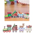 thumbnail image 3 of 4 Uds adornos de madera en miniatura de Navidad decoración Mini adorno colgante de Navidad Mini tren de madera decoraciones colgantes favores de fiest Vistoso, 3 of 8
