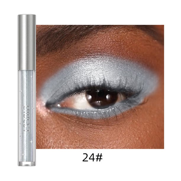 QIBEST-sombra de ojos líquida con purpurina, larga duración, nacarada, brillante, lentejuelas, gusano de seda, maquillaje de ojos, cosméticos