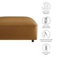 thumbnail image 4 of Ottoman Chair, Brown, Faux Leather, Living Room Lounge Cafe Lobby Hospitality Restaurant, Modern Contemporary, HB37662, 4 of 9