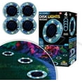 thumbnail image 2 of Bell+Howell Solar Outdoor Mosaic Disk Lights, 4 Pack Ultra-Premium Glass Decorative Pathway, Solar Outdoor Waterproof Disk, LED Pathway, Auto On/Off Lights - Blue, 2 of 7