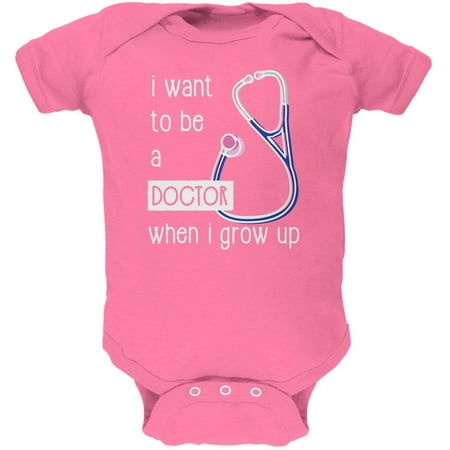 

When I Grow Up Doctor Soft Baby One Piece Raspberry 12-18 M