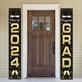thumbnail image 4 of RnemiTe-amo 2024 Graduation Door Porch Sign Banner,Congrats Grad Porch Banner for Any Schools or Grades 2024 Graduation Party Decorations,Black, 4 of 6