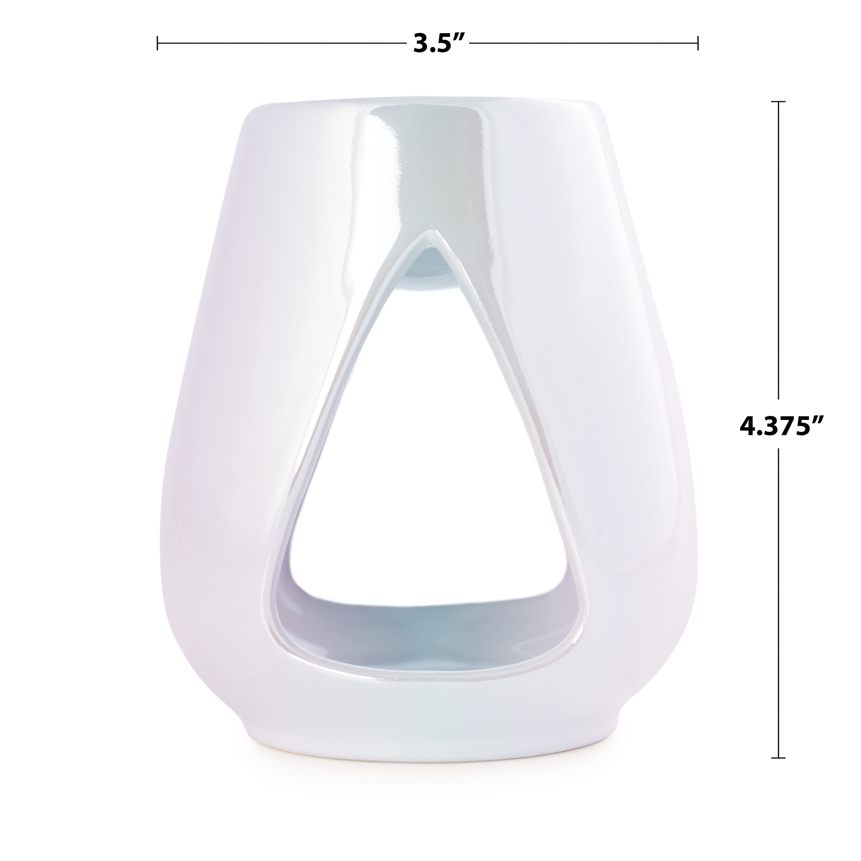 (2 pack) Mainstays Ceramic Tealight Wax Warmer, White Iridescent, 1 Pc