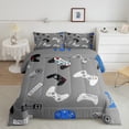 thumbnail image 2 of Erosebridal Video Game Comforter Set Console Gamer Gray Bedding Set Various Gamepad Comforter Modern Game Controller Decor Quilt Set Bedroom Collection 3Pcs Full Size,Reversible, 2 of 7