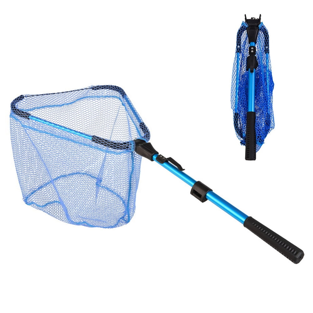 2 Section Collapsible Fishing Net Telescoping Folding Fish Landing Net for Fly Fishing Catch and