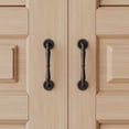 thumbnail image 2 of Renovator's Supply 9" Wrought Iron Door Gate Handle Pull Colonial Antique Design Hardware Included Set of 2, 2 of 10