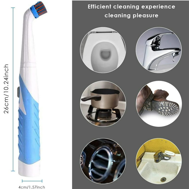 4 In 1 Sonic Scrubber Electric Brush Cleaning Kitchen Bathroom Car Home  Cleaner 