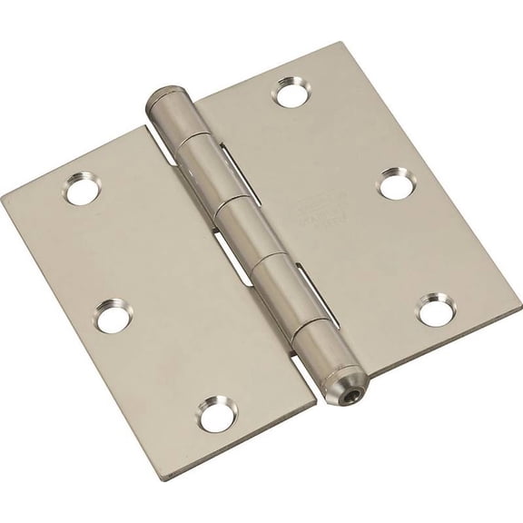 National Hardware N830-275 Door Hinge, Stainless Steel, Zinc, Non-Rising, Removable Pin, Full-Mortise Mounting, 50 lb