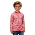 thumbnail image 3 of Boys Girls Striped Long Sleeve Crewneck T Shirt Casual Kids Tops Tee Clothes, 3 of 6