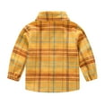 thumbnail image 3 of LUOGENLI Shirts Toddler Boys Girls Shirt Coat Jacket Plaid Long Sleeve Kids Lapel Button Tops Outwear Shirts for Girls 5T Crop Tops for Girls 12-14 Yellow 3-4 Years, 3 of 3