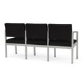 thumbnail image 5 of Lenox Steel Reception Waiting Room 3 Seats Chair / Silver Steel / Black, 5 of 5