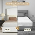 thumbnail image 3 of 4 EVER WINNER Full Bed Frame with 56" Tall Headboard, White Full Bed Frame with Nailhead Trim Headboard, Full Size Upholstered Platform Bed, White, 3 of 8