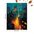 thumbnail image 3 of Night Seoul Skyline Abstract Canvas Art, South Korea Cityscape Home Wall Decor, 3 of 8