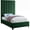 Green, variant on Maklaine Modern Fabric 70.5''H x 44.5''W x 81''D Rich Velvet Twin Bed in Green