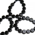thumbnail image 4 of Perlas sueltas de piedras preciosas de monedas negras de 10 mm Fabricación artesanal de 15 " Zulema Moneda, 4 of 7