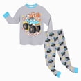 thumbnail image 5 of Gibobby Toddler Boys Pajamas Cool Boys Pajamas Comfy Long Sleeve Graphic Top + Pant Fall Winter Pjs Set 2 Piece For 1t 2t 3t 4t 5t Kids Sleepwear Set Toddler Boys Clothes,Grey,Size 2-3 Years, 5 of 7