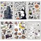 thumbnail image 2 of Pegatinas de murciélagos, pegatinas de vidrio, pegatinas de búhos, ratas, accesorios de terror para el hogar, suministros, estilo 1, 2 of 5