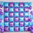 thumbnail image 5 of 25PCS Light Purple and Blue Square Foil Balloons Wall Backdrop Double Sided Purple and Light Blue Frozen Balloons Arch Kit for Birthday Baby Bridal Shower Kids Winter Theme Party Decorations, 5 of 8
