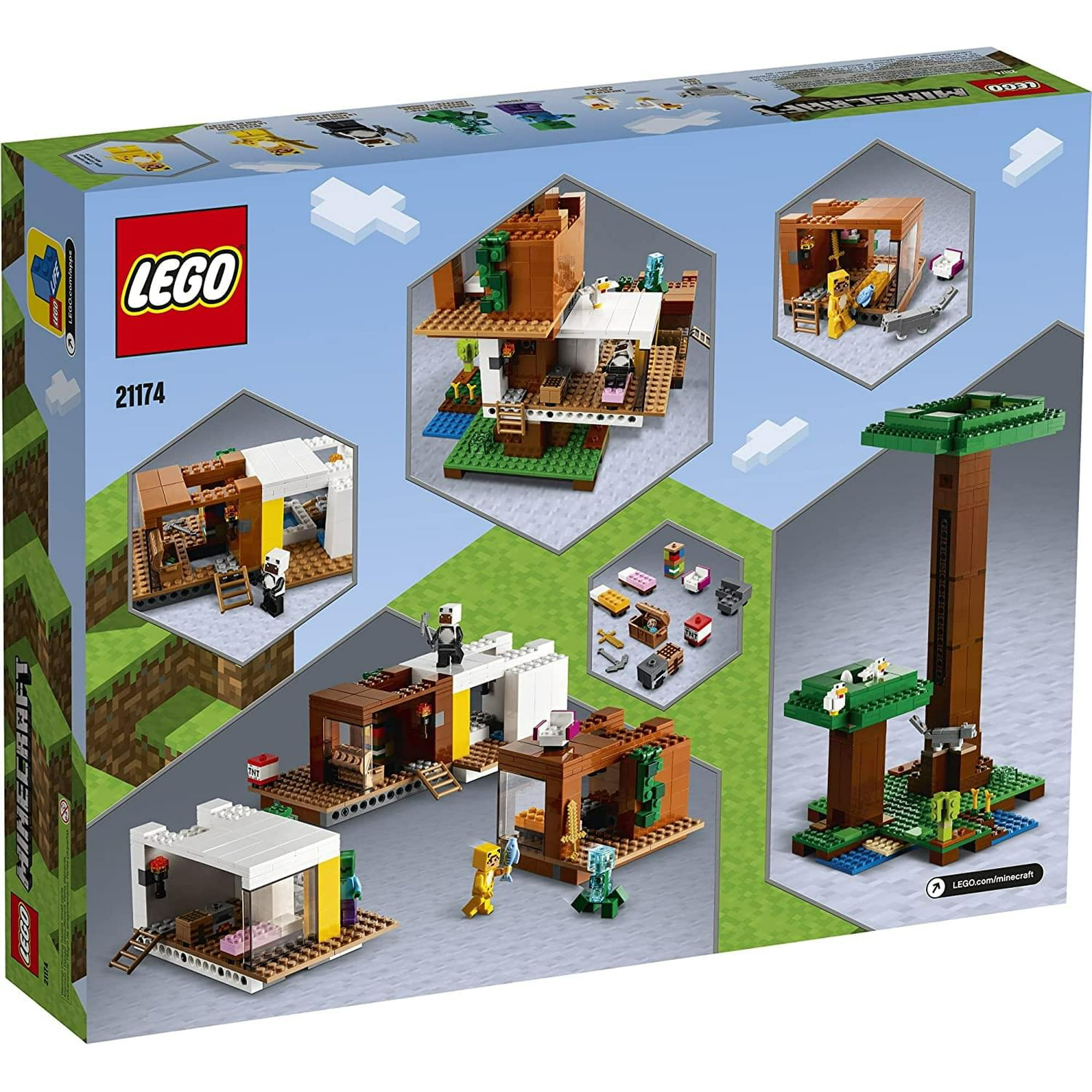 LEGO Minecraft 21174 The Modern Treehouse 909 Piece Building Kit