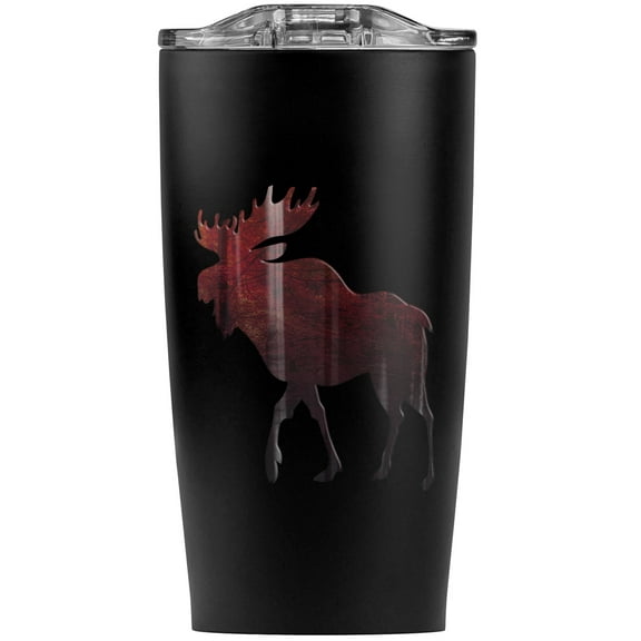 Moose Red Forest Stainless Steel 20 oz Travel Tumbler, Vacuum Insulated & Double Wall with Leakproof Sliding Lid | Great for Coffee/Hot Drinks and Cold Beverages