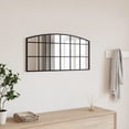 thumbnail image 1 of vidaXL Miroir Mural Noir 80x40 cm Arche Fer, 1 of 4